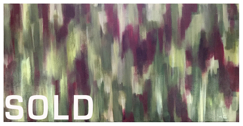 Soft Cabernet & Olives, Original acrylic abstract painting by artist Eric Soller